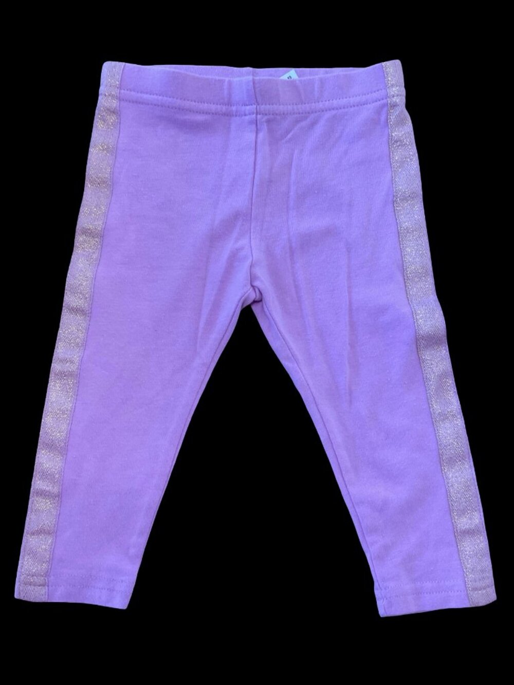 🌻10/$25 - Purple Leggings w/ Gold Tuxedo Stripe